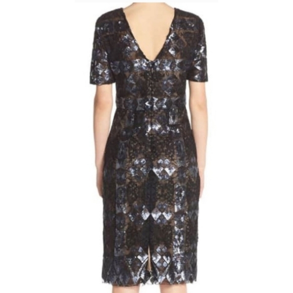 BCBGMAXAZRIA 'Samara' Sequin Lace Sheath Dress 12 - Picture 3 of 13